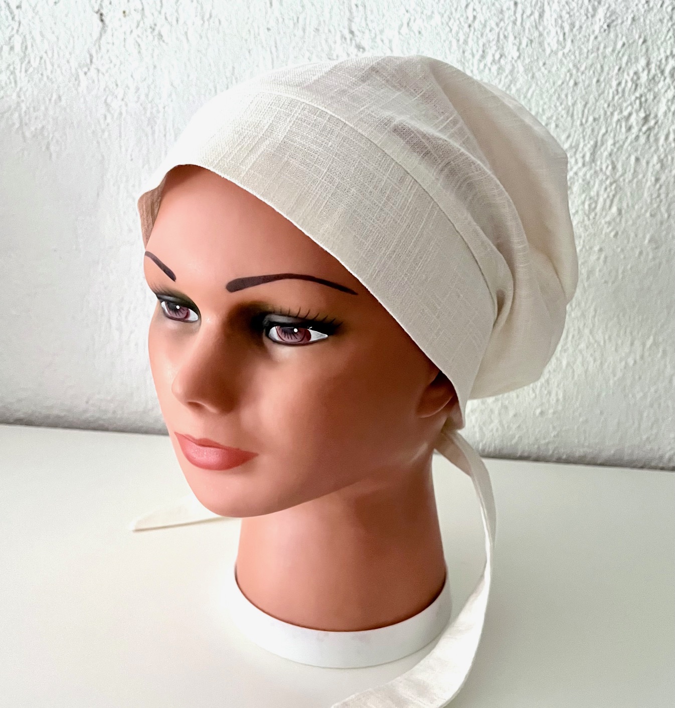 Bonnet/Sjalett Lina  - vit