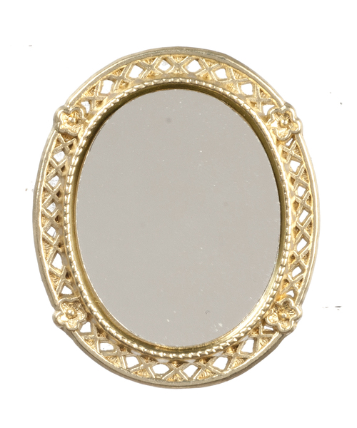 Mirror: Oval Flower with Small Flower