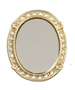 Mirror: Oval Flower with Small Flower