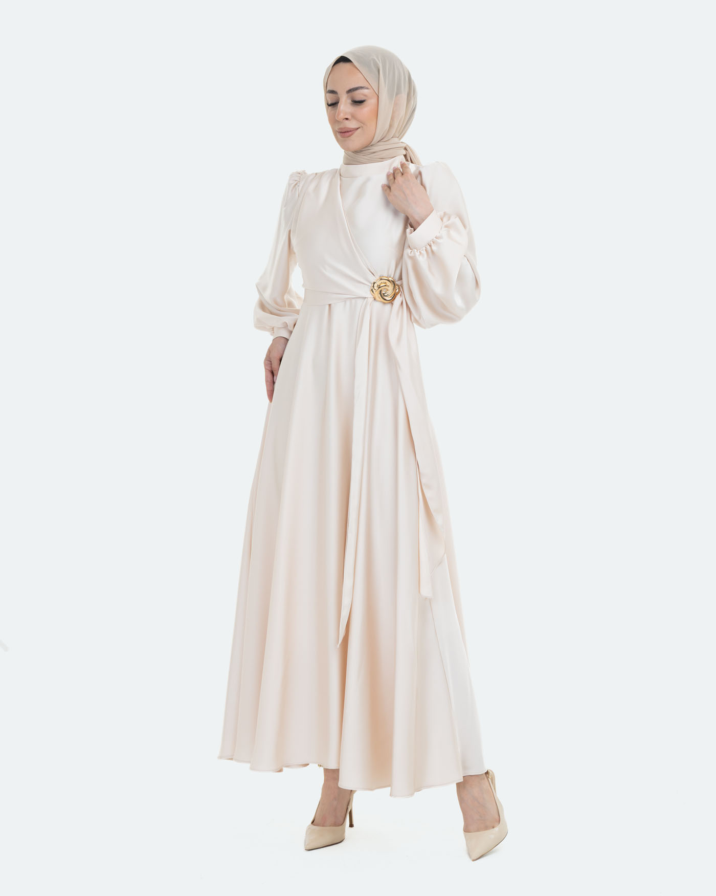 Party Dress - Beige - 9