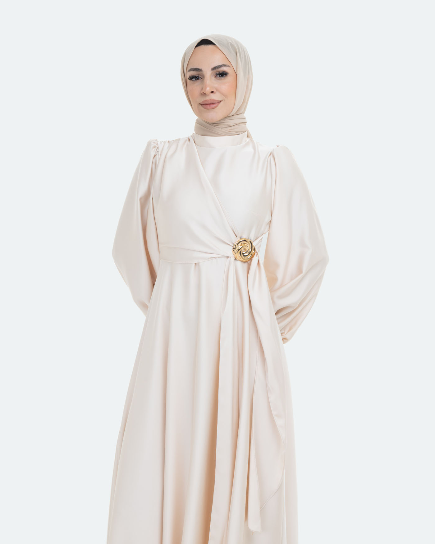 Party Dress - Beige - 4