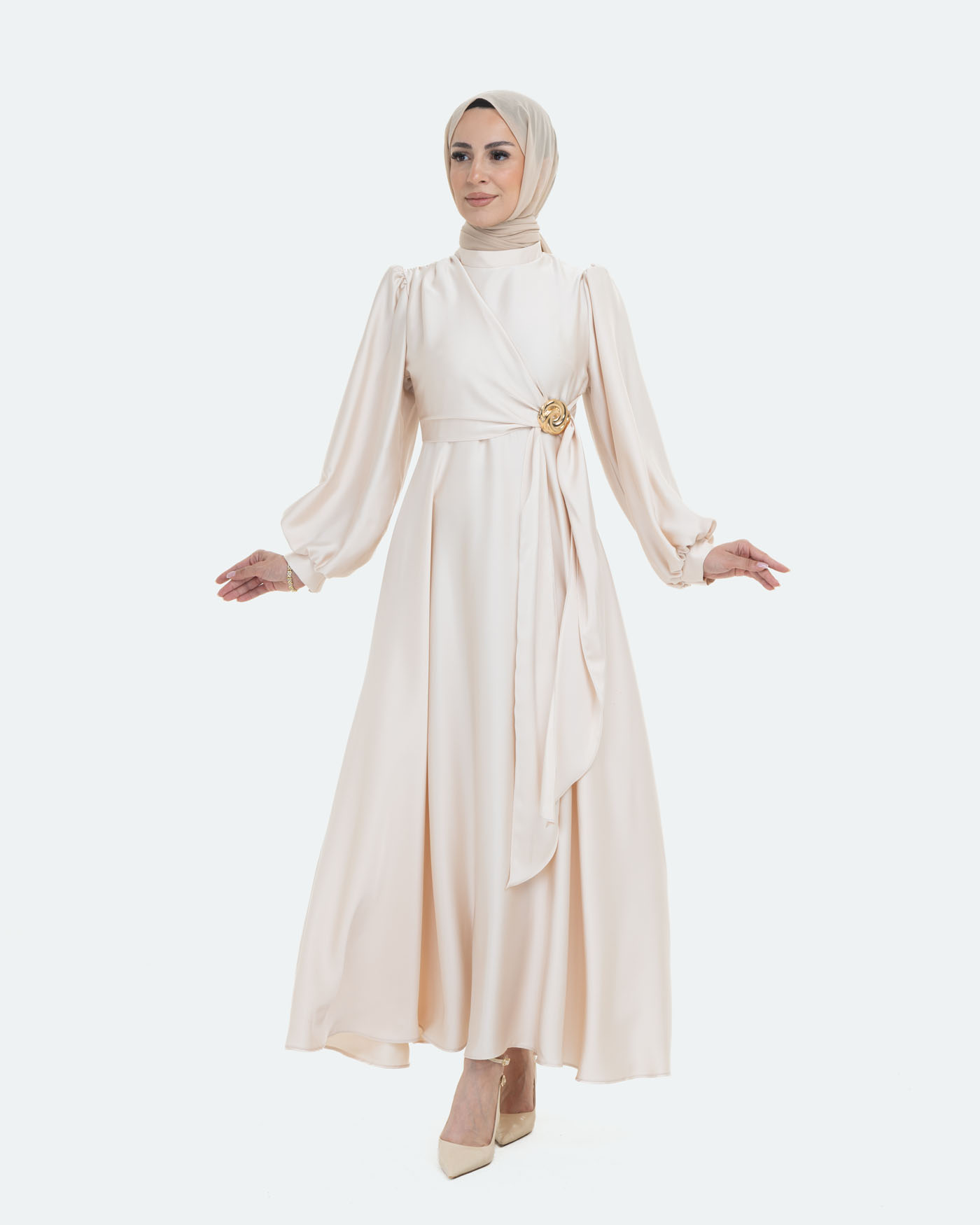 Party Dress - Beige - 3