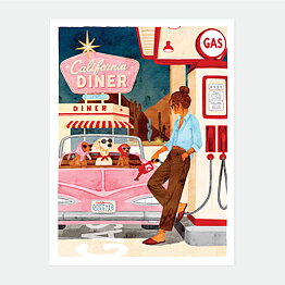 California Diner Artprint A3