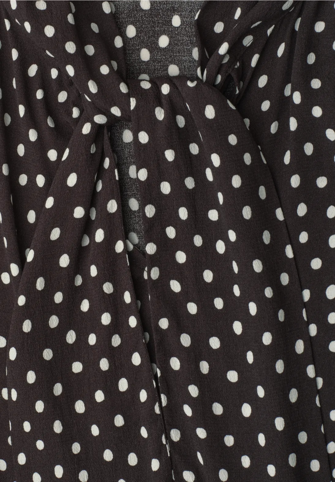 Printed Blouse Tie Detail - Black Coffee - Street One - 5