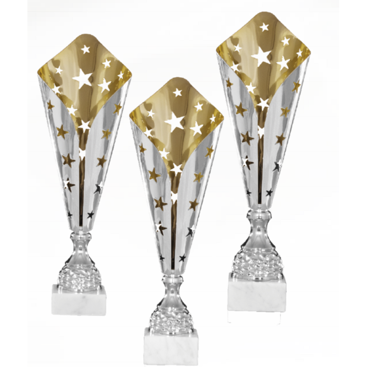 Pokal Silver/Guld Stjärnor  - 3 olika storlekar