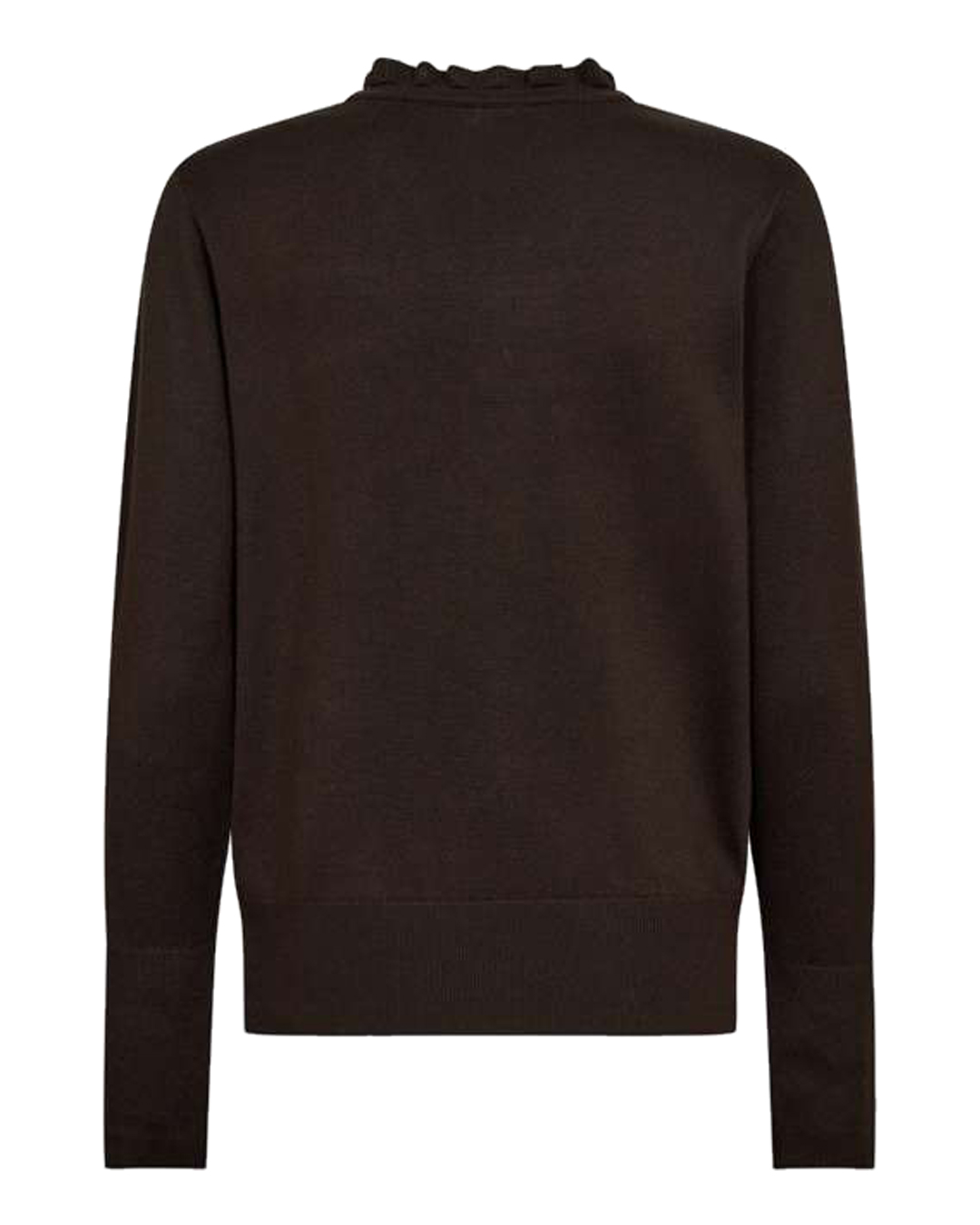 Jumper Katie v-ringad med knappar brun - 2