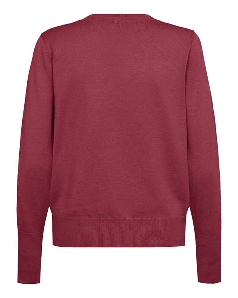 Jumper Katie med guldknappar hallonröd