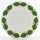 Stig Lindberg (Berså 1961) Coffee Cup  Saucer with Green Leaf Decor 13 cm  [Sample Images]  [Free Shipping]