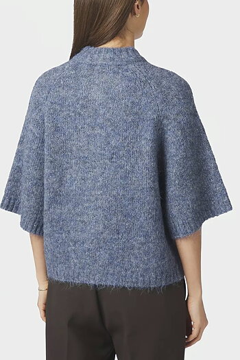 Neo Noir - Benuta Fluff  Knit Cardigan Smoke Blue