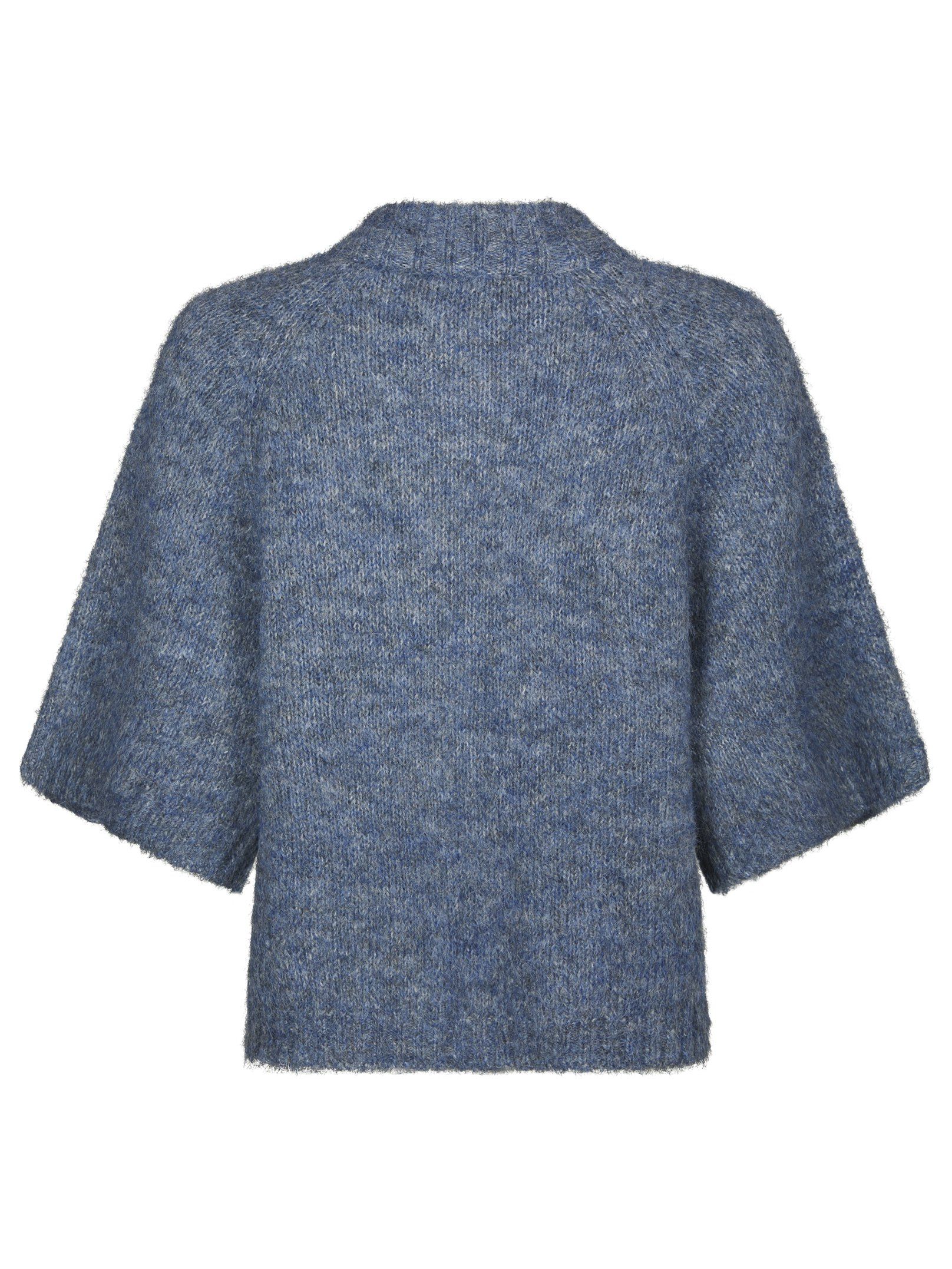 Neo Noir - Benuta Fluff  Knit Cardigan Smoke Blue - 9