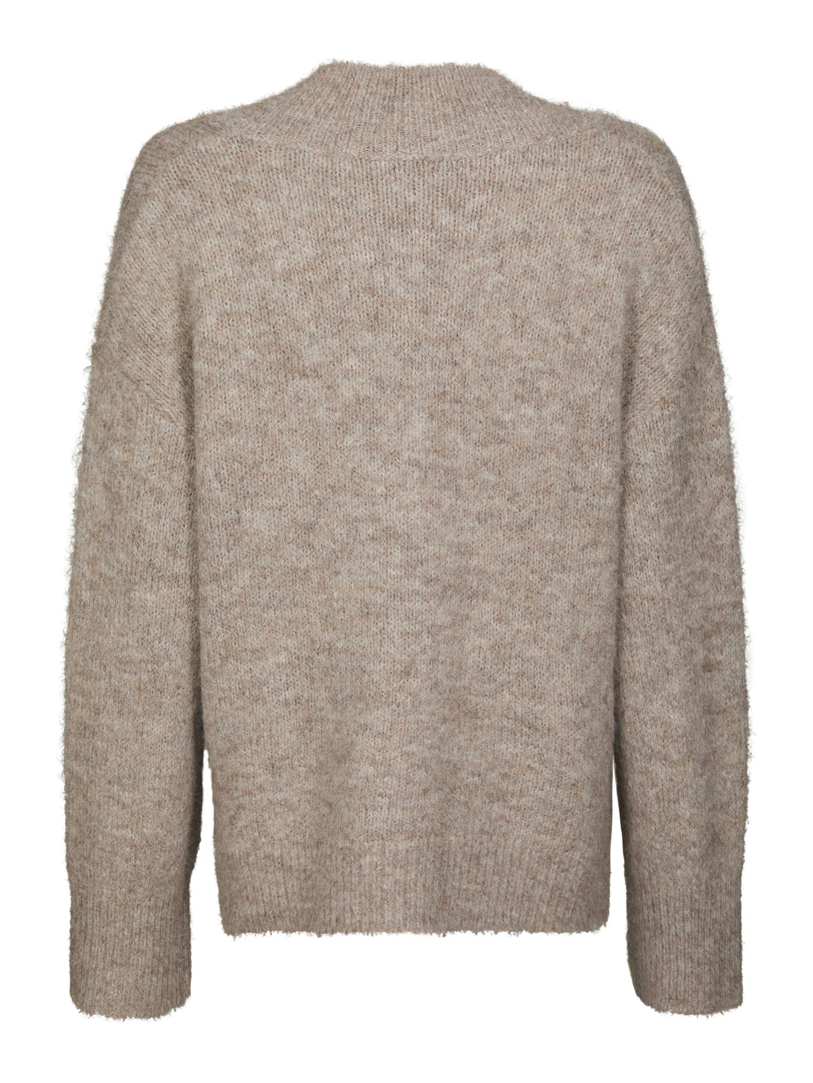 Neo Noir - Melli Fluffy Knit Blouse Beige Melange - 6