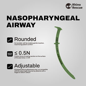Nasopharyngeal Airway 28FR med glidmedel, Rhino Rescue