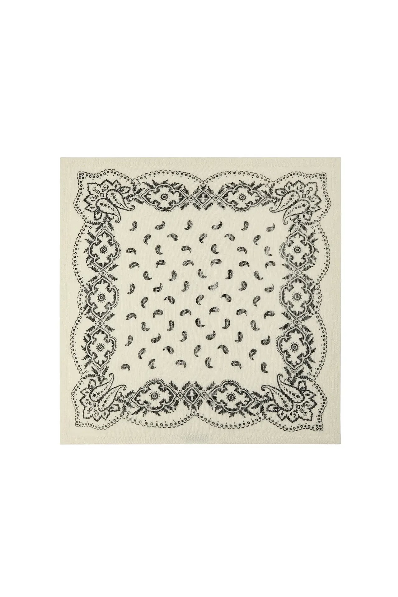 Neo Noir - Adelina Paisley Knit Scarf Off White - 5