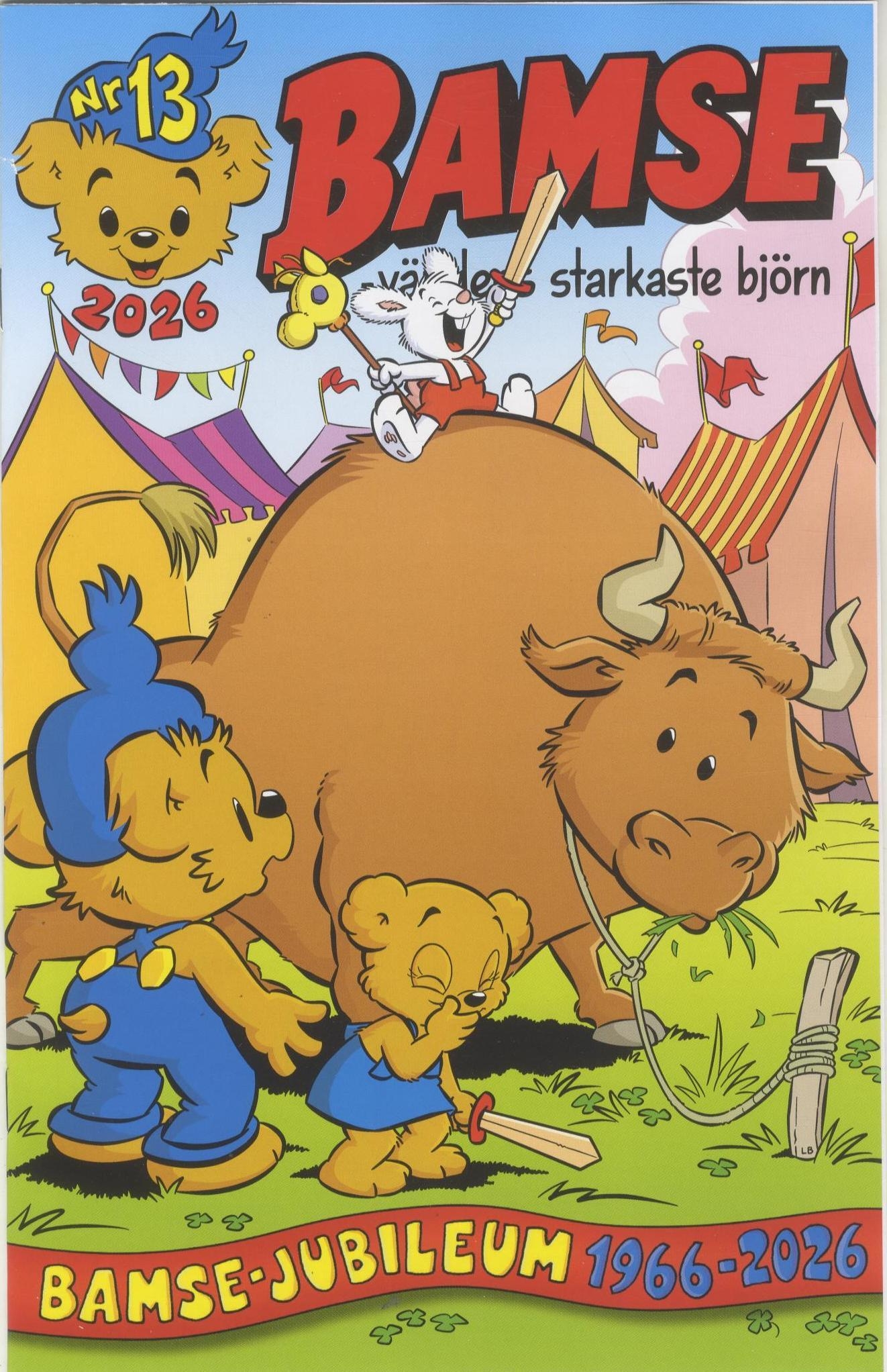 Bamse nr 13 2026, Bamse jubileum 1966-2026, Medeltidsmarknaden