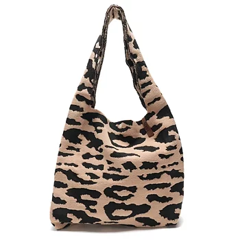 Shopper leo beige/black