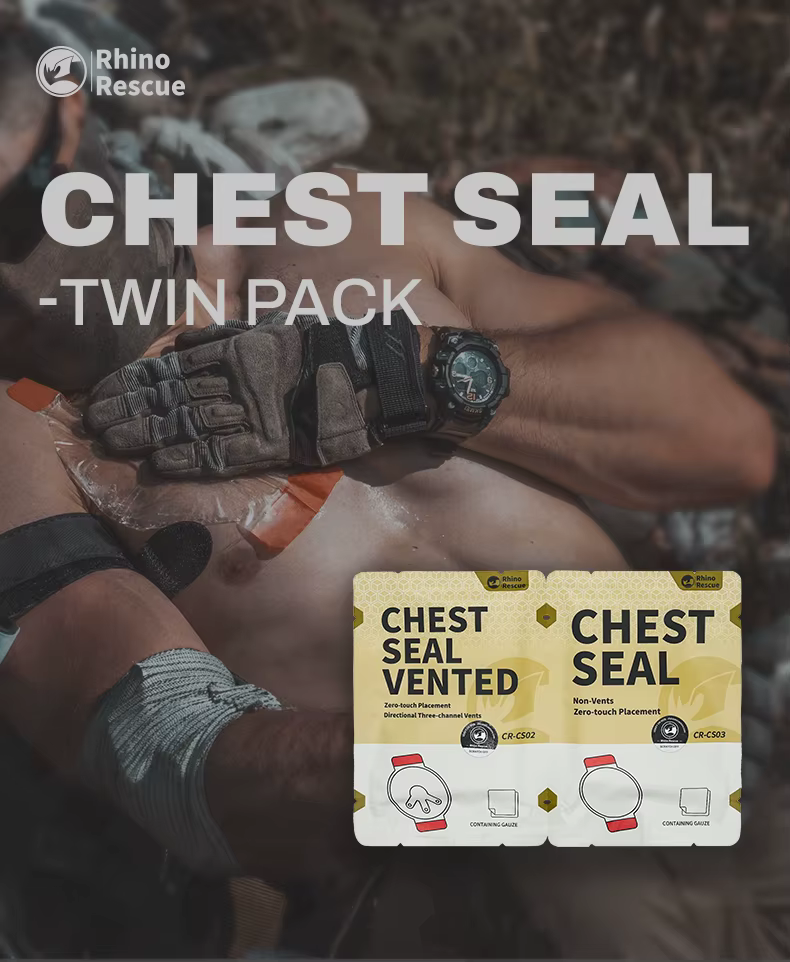 Chest Seal/Thoraxförband Twin Pack, Rhino Rescue