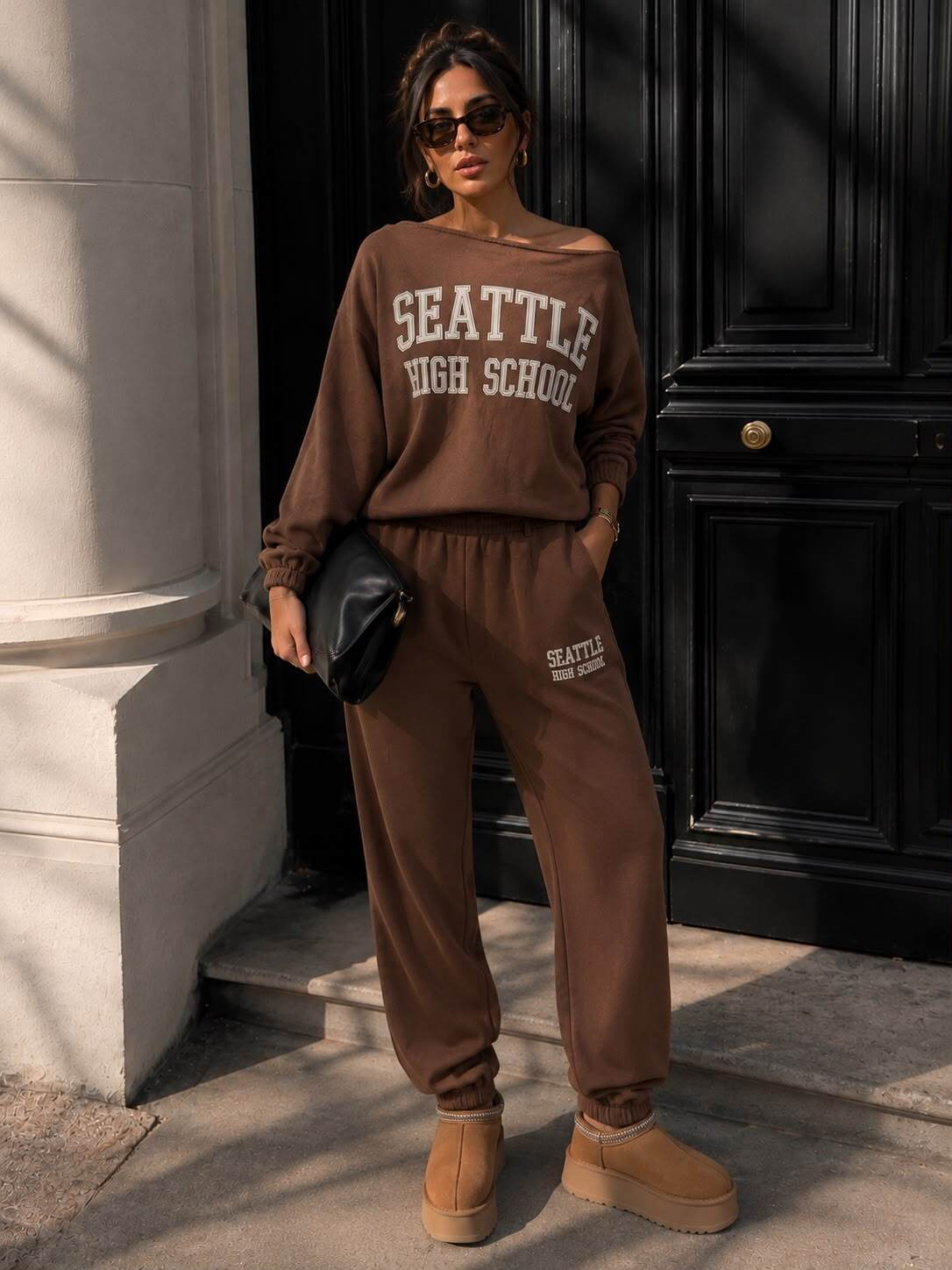 Set sweatshirt/pants Seattle brown