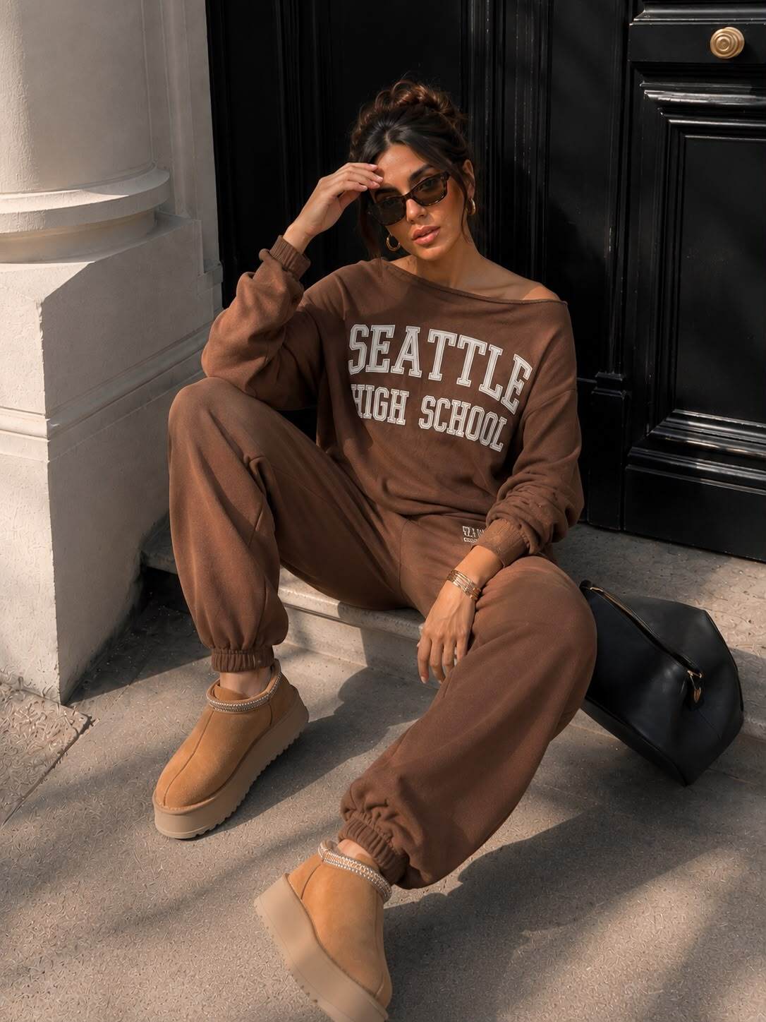 Set sweatshirt/pants Seattle brown - 3