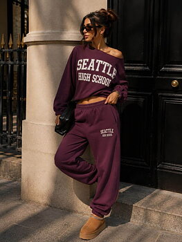 Set sweatshirt/pants Seattle plum