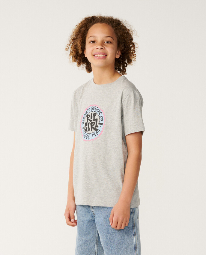 Rip Curl t-shirt jr Streamline circle logo grey marble - 2