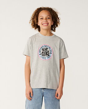 Rip Curl t-shirt jr Streamline circle logo grey marble