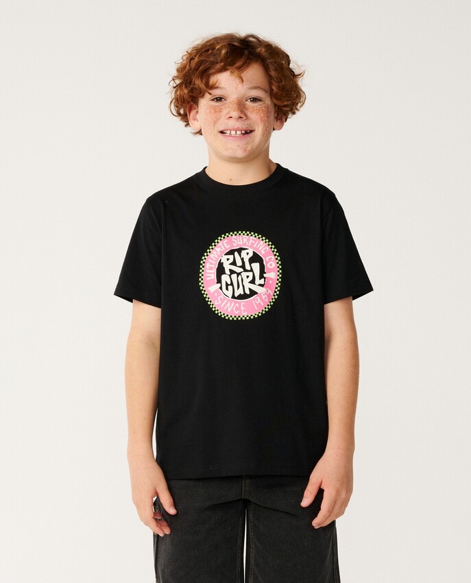 Rip Curl t-shirt jr Streamline circle logo black