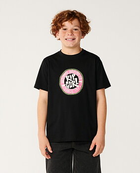 Rip Curl t-shirt jr Streamline circle logo black