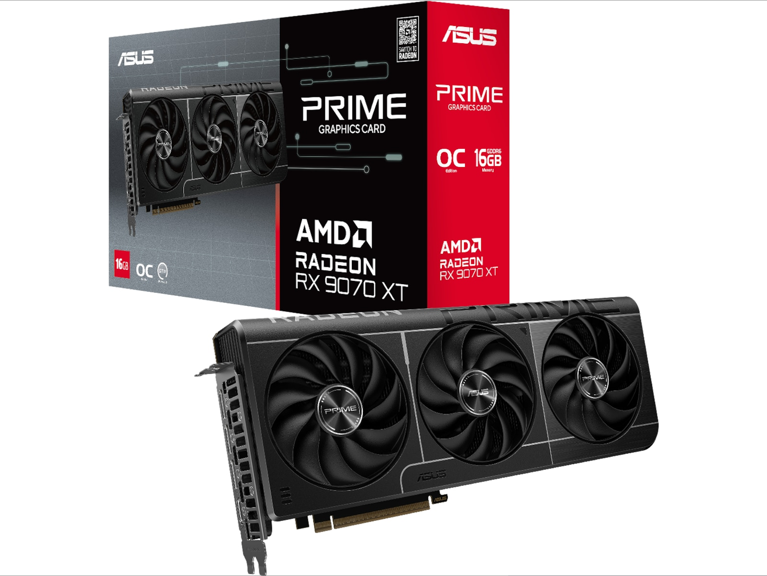 ASUS Radeon RX 9070 XT 16GB Prime OC - Grafikkort