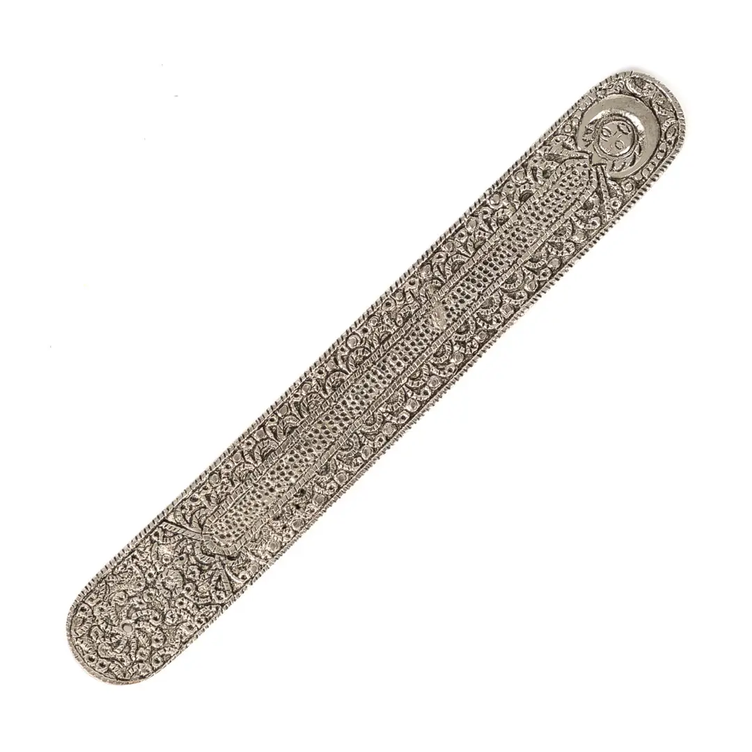 Silvery incense holder in gondola shape