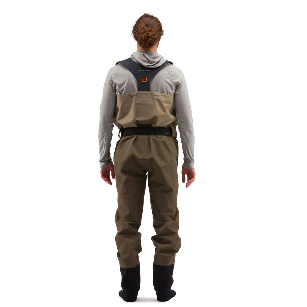 Grundéns Men's Boundary Zip Stockingfoot Wader Stone/Otter XXL (12-13) - 4