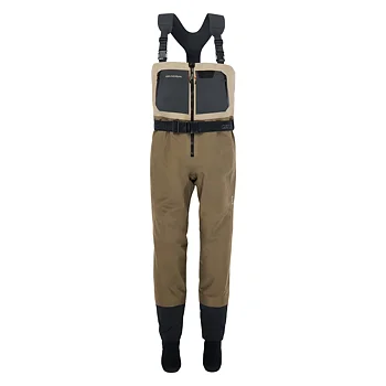 Grundéns Men's Boundary Zip Stockingfoot Wader Stone/Otter XXL (12-13)