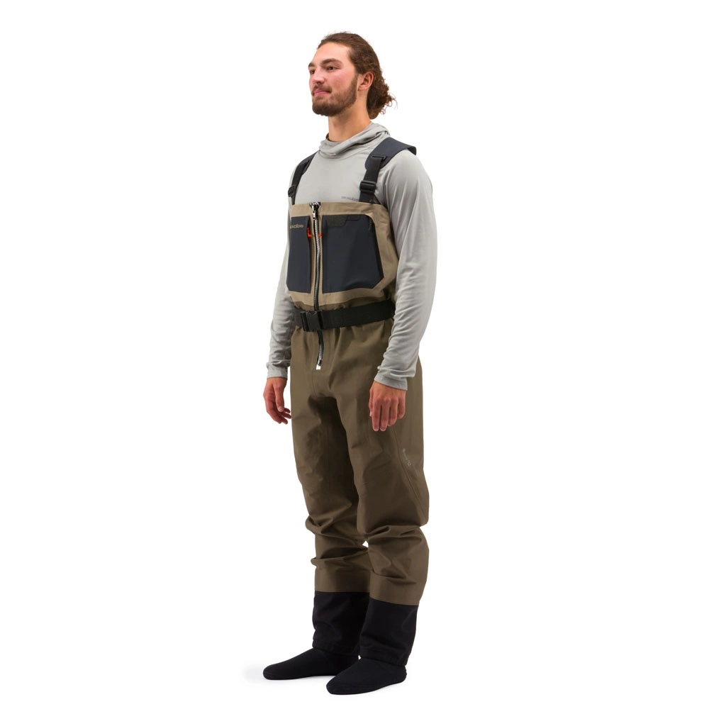 Grundéns Men's Boundary Zip Stockingfoot Wader Stone/Otter XXL (12-13) - 3