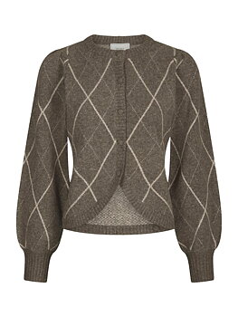 Neo Noir Koteas Check Knit Cardigan,  Taupe