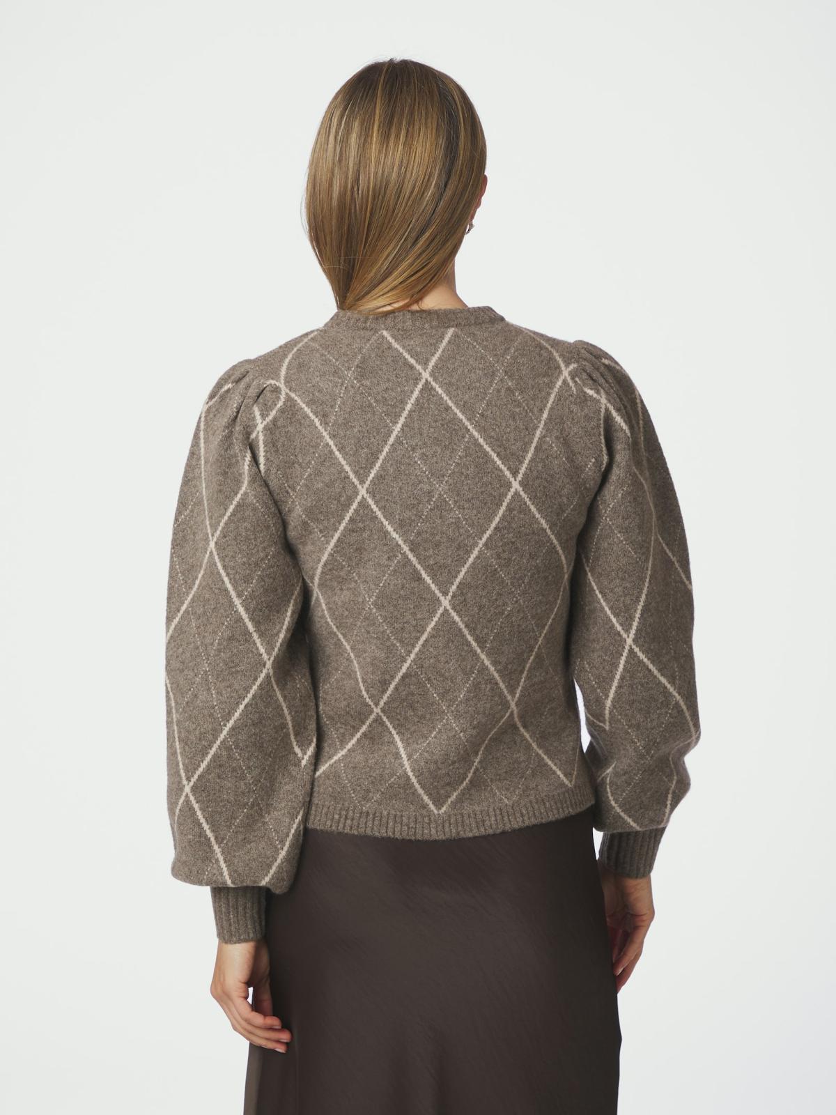 Neo Noir Koteas Check Knit Cardigan,  Taupe - 4