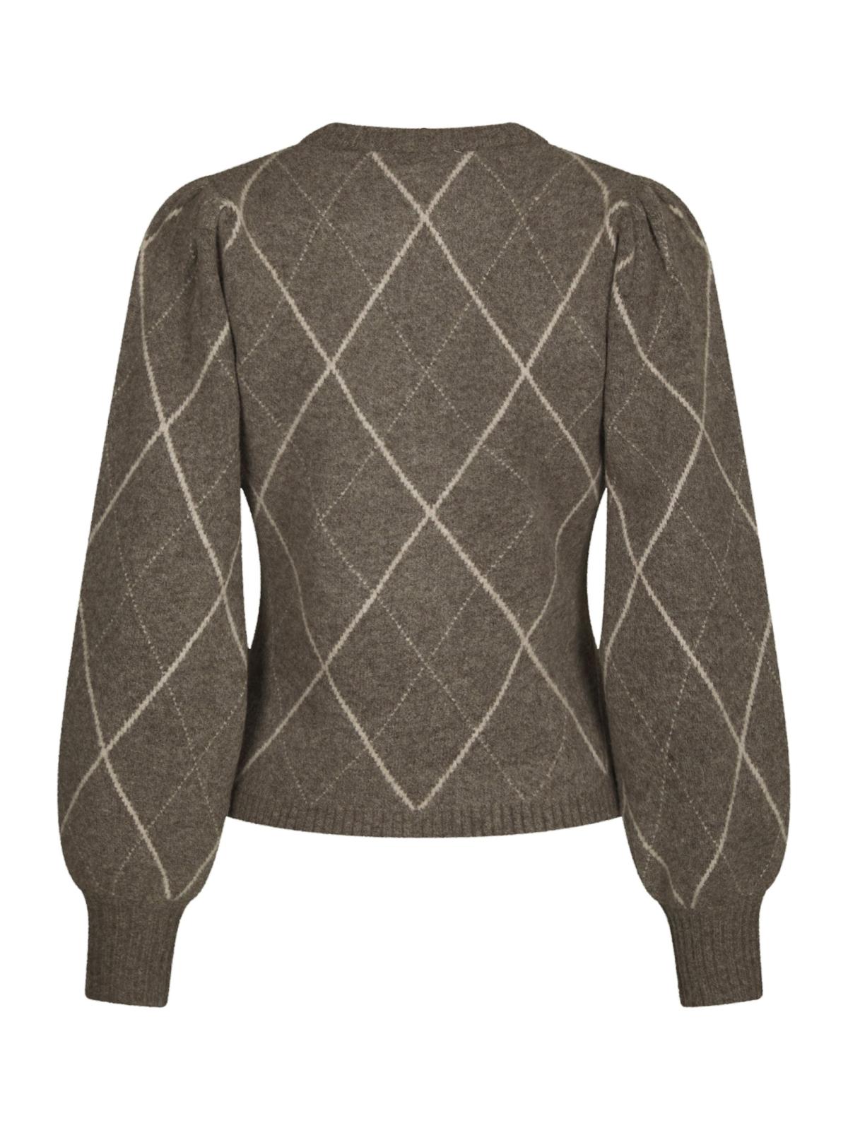 Neo Noir Koteas Check Knit Cardigan,  Taupe - 2