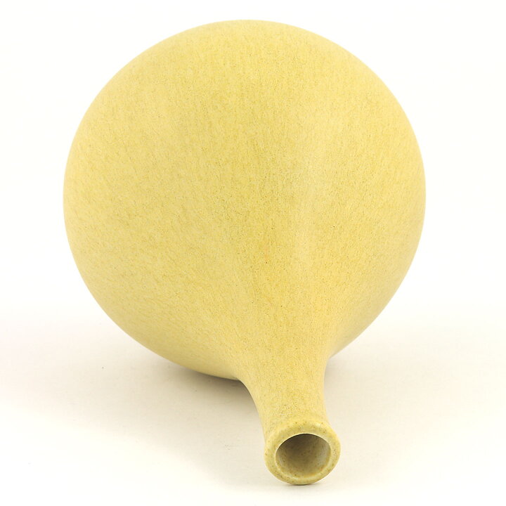 Stig Lindberg (Vitrin 1956) Yellow Raindrop Vase 16 cm