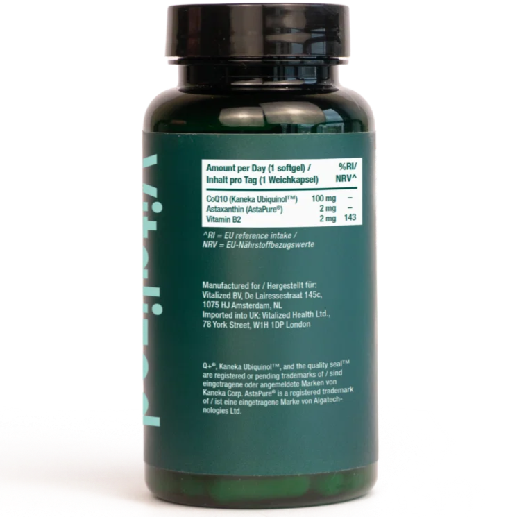 Vitalized CoQ10+ Ubiquinol & Astaxanthin – Koenzym Q10 (30 softgels) - 2