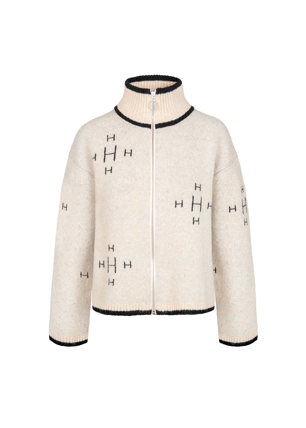 Iben Zip Jacket - Light Beige Melange - HÉST