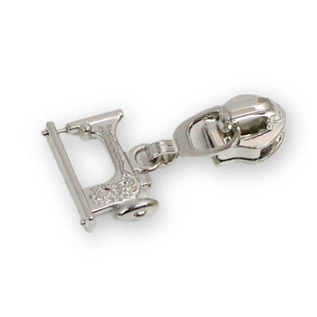 Dragkedjekläppar "Symaskin", 4-pack, Nickel till #5 dragkedja