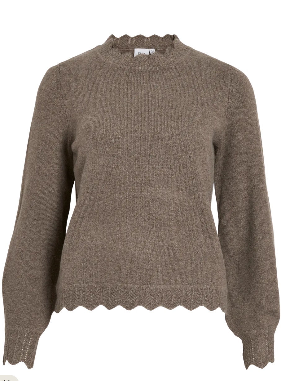 Vila Nikolina o-neck Knit Pullover Falcon - 2