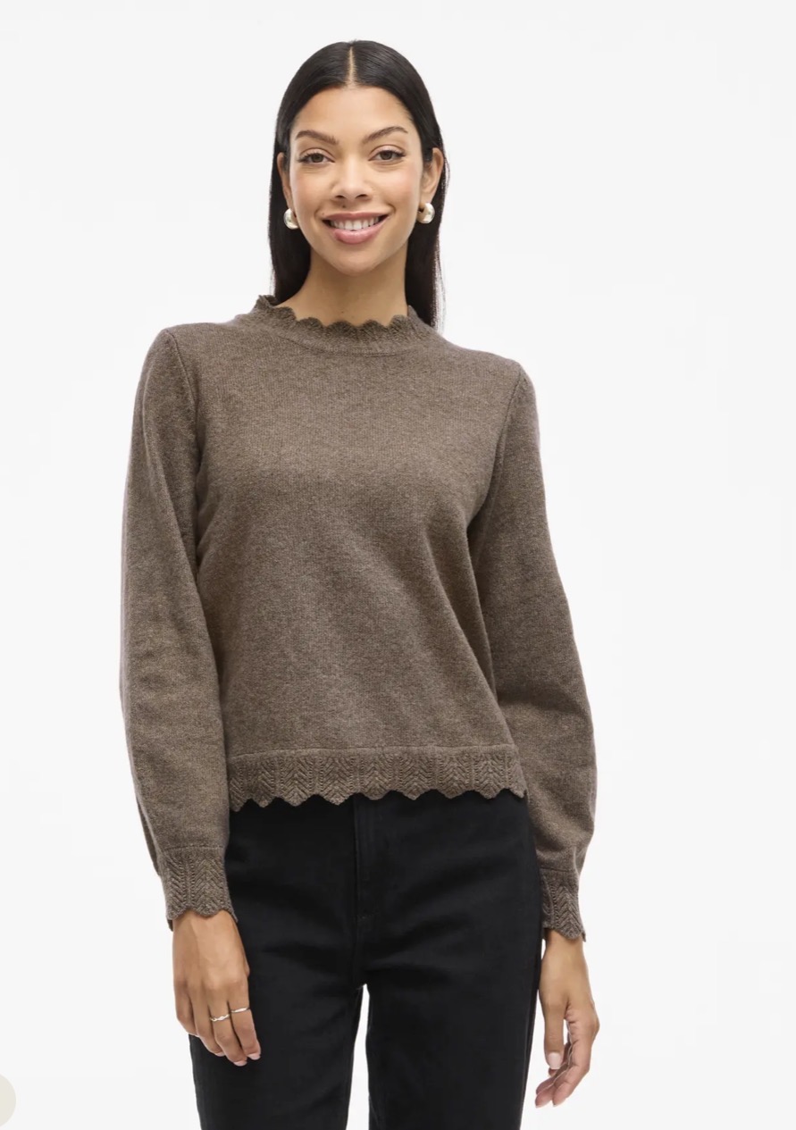 Vila Nikolina o-neck Knit Pullover Falcon