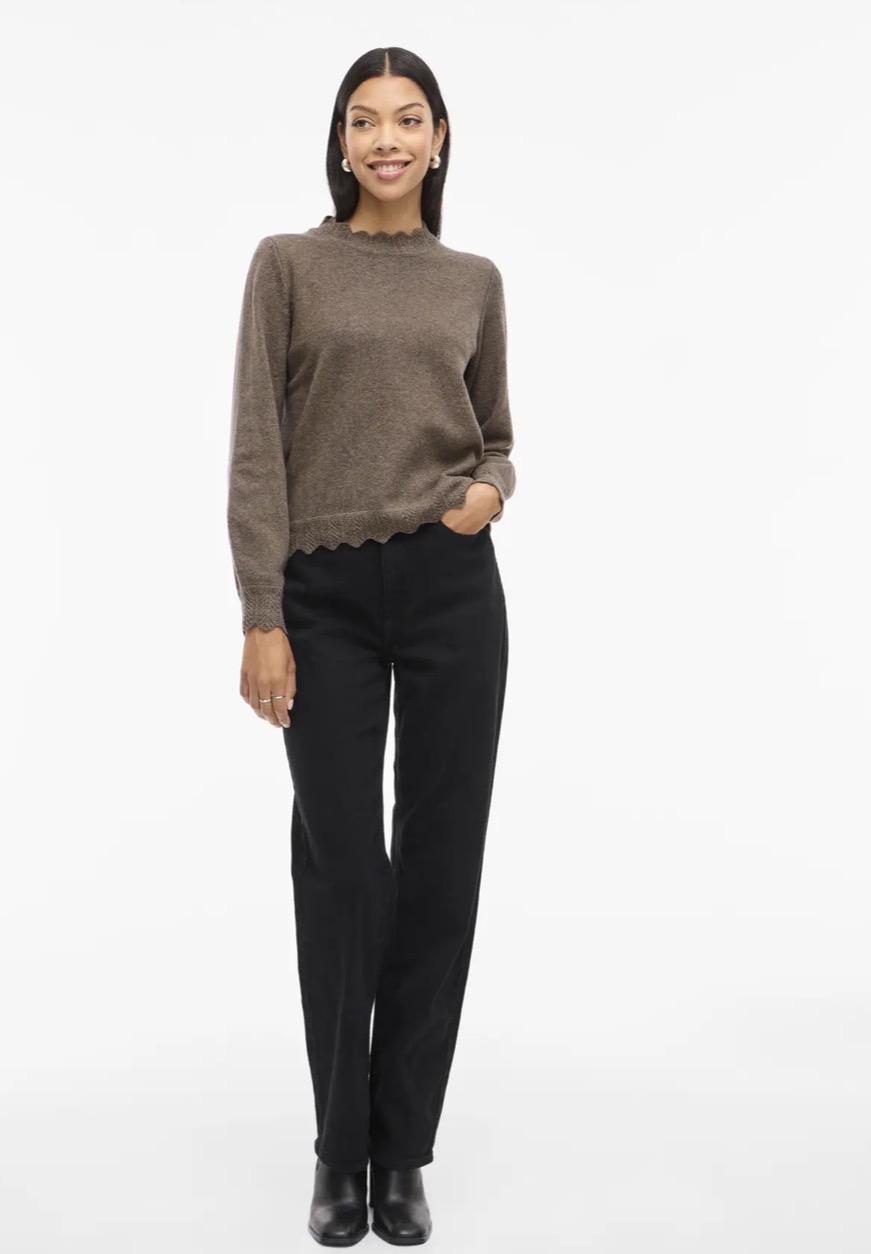 Vila Nikolina o-neck Knit Pullover Falcon - 3