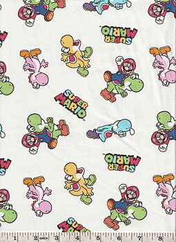Tyg:  Mario and yoshi 