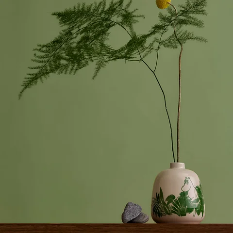 Mumin Vas Mystical Forest 8,3 cm – Återvunnen keramik från Moomin Arabia