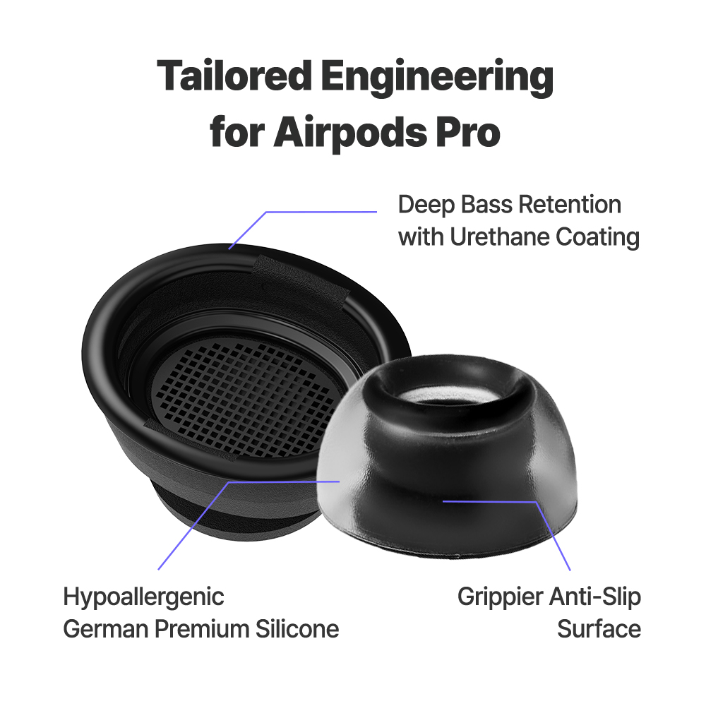AZLA Crystal for Airpods Pro 1, 2 Single Size 2 Par - 3