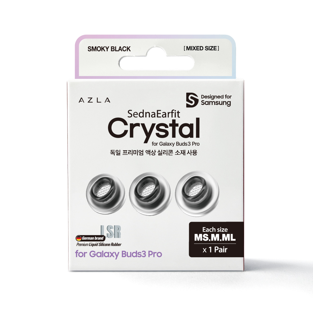AZLA Crystal for Galaxy Buds 3 Pro Mixed Size 1 Par Set