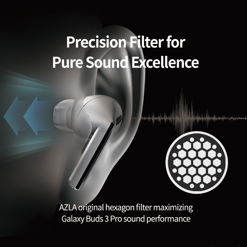AZLA Crystal for Galaxy Buds 3 Pro Mixed Size 1 Par Set - 9