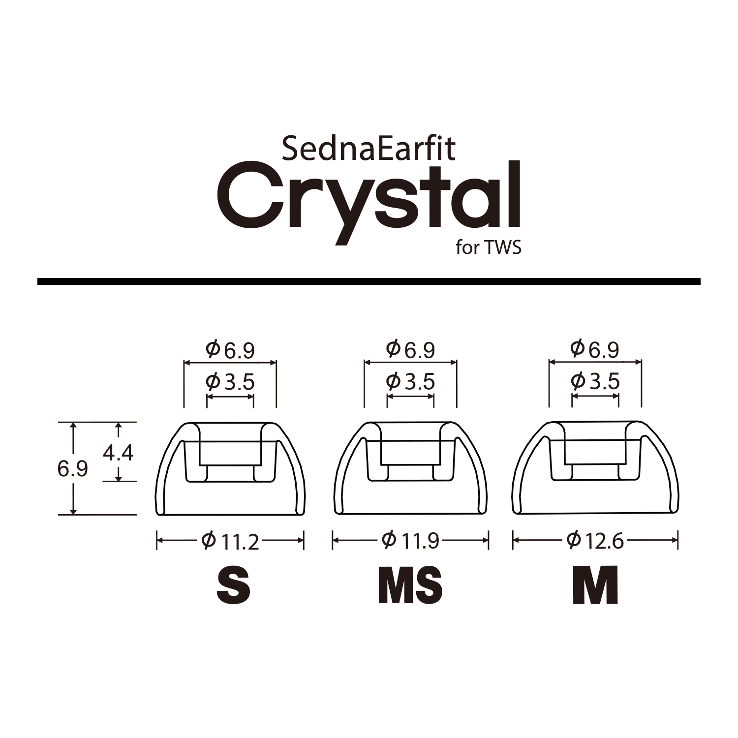AZLA Crystal for TWS Mixed Size 1 Par Set - 7