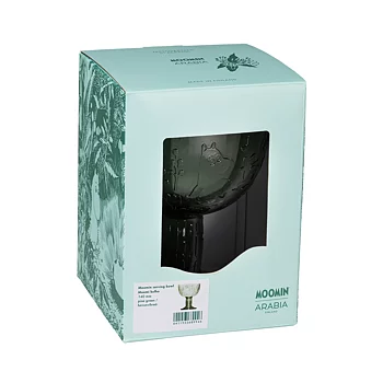 Mumin Serveringsskål på fot Mystical Forest 14 cm – Pine Green från Moomin Arabia