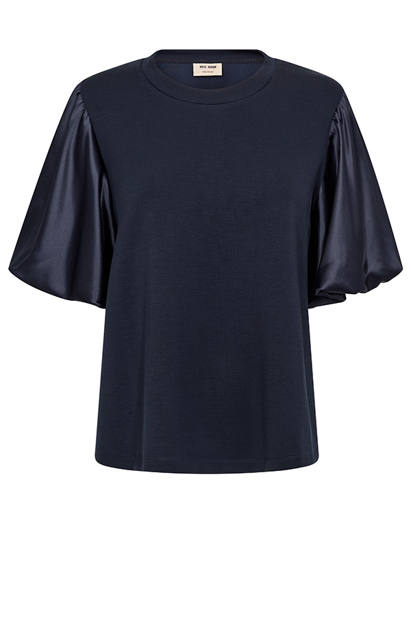 MMDuba O-SS Satin Sweatshirt Salute Navy - 3